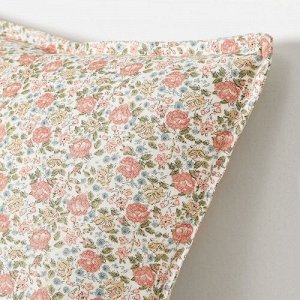 NATTFLYN, чехол для подушки, цветочный узор/темно-розовый, 50x50 см,