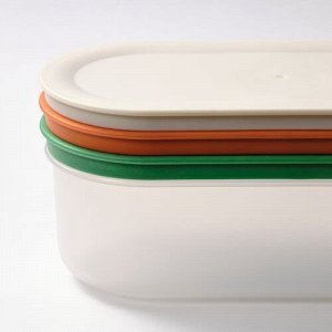 IKEA UPPFYLLD, Терка с контейнером, набор из 4 штук, разноцветная