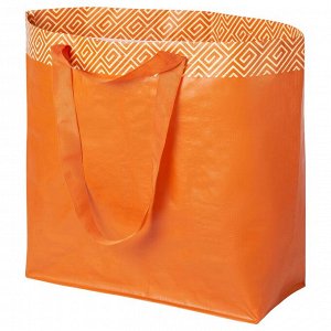FRAKTA, сумка-переноска, средний размер, оранжевый с рисунком "гром", 45x18x45 см / 36 л