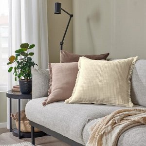 IKEA VALLKRASSING, чехол для подушки, серый, 50x50 см,