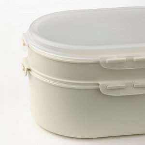 UTBJUDA, Штабелируемый ланч-бокс для сухих продуктов, светло-серо-бежевый