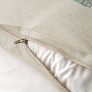 РОТФЬЯРИЛЬ, чехол для подушки, натуральный / разноцветный, 50x50 см