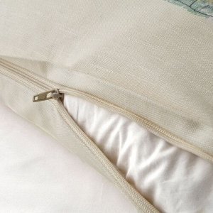 ROTFJÄRIL, Чехол для подушки, натуральный/разноцветный, 50х50 см