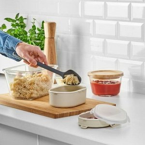 UTBJUDA, Штабелируемый ланч-бокс для сухих продуктов, светло-серо-бежевый