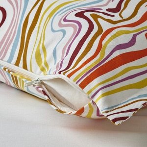 КЛИПНЕЙЛИКА, чехол для подушки, грязно-белый/ разноцветный, 40x58 см,