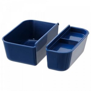 IKEA 365+, вкладыш для контейнера для продуктов, набор из 2 штук, темно-синий