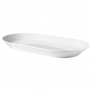 IKEA 365+, сервировочная тарелка, белая, 38x22 см,