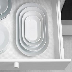 IKEA 365+, сервировочная тарелка, белая, 38x22 см,