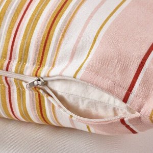 SOLMOTT, чехол для подушки, розовый в разноцветную полоску, 50x50 см,