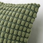 SVARTPOPPEL, чехол для подушки, зелено-желтый, 65x65 см