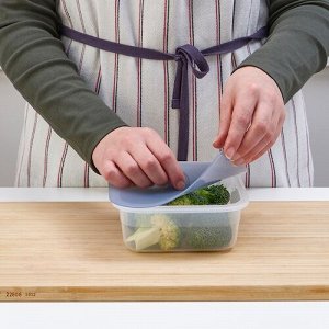 IKEA 365+, контейнер для пищевых продуктов с крышкой, квадратный пластик / силикон, 750 мл,