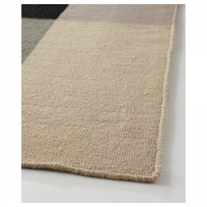 СТОКГОЛЬМ, ковер, плоская ткань, ручная работа/коричневый в клетку, 250x350 см,