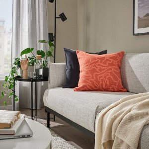 GULDFLY, чехол для подушки, оранжево-красный / оранжевый, 50x50 см