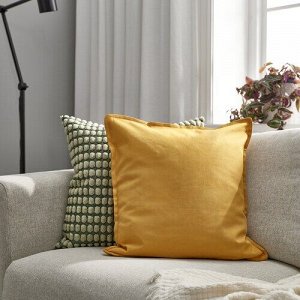 ГУРЛИ, чехол для подушки, золотисто-желтый, 50x50 см