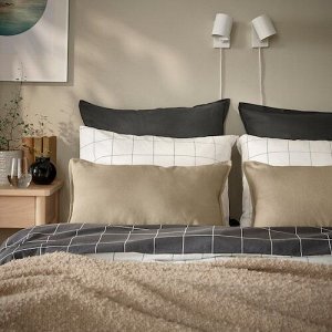 IKEA GURLI, чехол для подушки, бежевый, 40x58 см