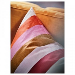 VATTENVN, чехол для подушки, розовый в полоску, 50x50 см,