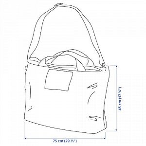 RCKLA, сумка, складная, черная, 75x45 см / 55 л