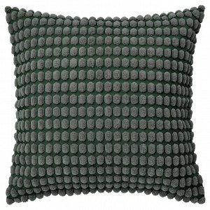 SVARTPOPPEL, чехол для подушки, серо-зеленый, 50x50 см