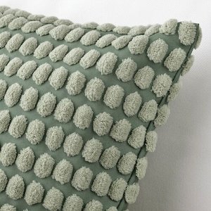 SVARTPOPPEL, чехол для подушки, бледно-серо-зеленый, 50x50 см