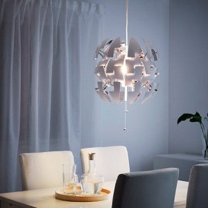 IKEA PS 2014, подвесной светильник, белый серебристый, 35 см,