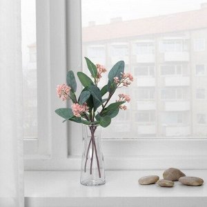 СМЫЧКА, искусственный цветок, эвкалипт/ розовый, 30 см