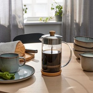 IKEA 365+, Кофеварка / чайник, прозрачное стекло / нержавеющая сталь, 1 л,