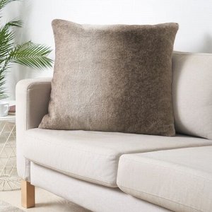 BULLERSKYDD, чехол для подушки, коричневый, 65x65 см
