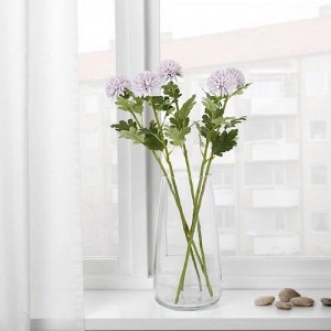 СМАЙКА, искусственный цветок, хризантема для настольного тенниса/светло-фиолетовый, 56 см