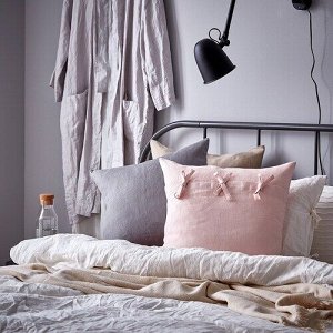 АЙНА, чехол для подушки, светло-розовый, 50x50 см