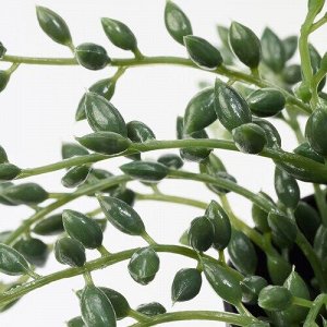 ФЕЙКА, искусственное растение в горшке, внутренняя/ наружная нитка бисера, 9 см