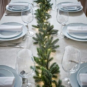 IKEA STRLA, светодиодная гирлянда, искусственная, на батарейках, 400 см,