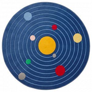 AFTONSPARV, коврик, округлый / синий, 133 см,