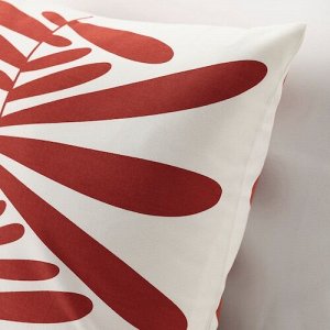MAJSMOTT, чехол для подушки, бело-красный, 50x50 см,