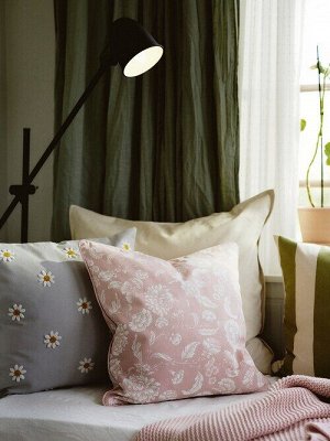 IDALINNEA, чехол для подушки, светло-розовый, 50x50 см,