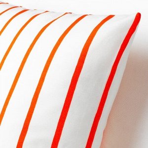 NICKFIBBLA, чехол для подушки, бело-оранжевый в полоску, 50x50 см,