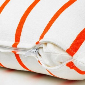 NICKFIBBLA, чехол для подушки, бело-оранжевый в полоску, 50x50 см,