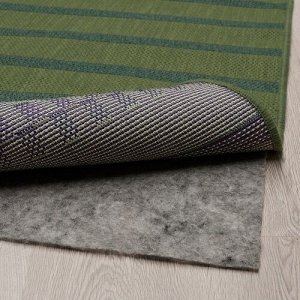 КОРСНИНГ, коврик из плоской ткани, внутренний / уличный, зелено-фиолетовый/в полоску, 80x150 см,