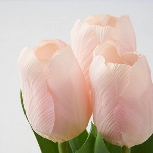 ФЕЙКА, искусственное растение в горшке, в помещении/ на открытом воздухе / розовый тюльпан, 9 см