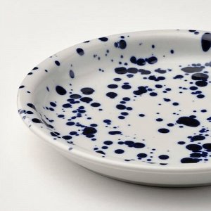 SILVERSIDA, Тарелка для ужина, узор/синий, 20 см, 2 шт