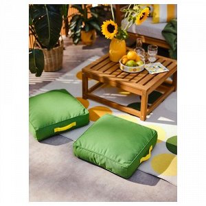 BRGGAN, подушка для пола, цвет зеленый/ outdoor, 45x45 см,