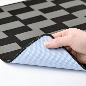 BLSKATA, игровой коврик для мыши, черно-серый с рисунком, 40x80 см,