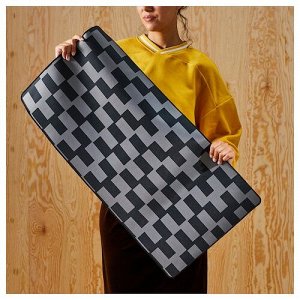 BLSKATA, игровой коврик для мыши, черно-серый с рисунком, 40x80 см,