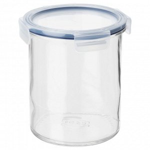 IKEA 365+, Банка с крышкой, стекло/пластик, 1,7 л