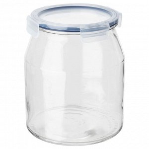 IKEA 365+, Банка с крышкой, стекло/пластик, 3,3 л