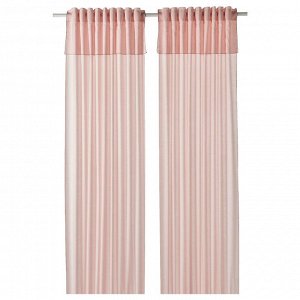 MOALISA, шторы, 1 пара, бледно-розовый, 145x250 см