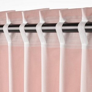 MOALISA, шторы, 1 пара, бледно-розовый, 145x250 см