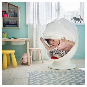 IKEA PS LMSK, вращающееся кресло, белый / красный,