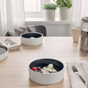 OMBONAD, Миска, темно-серая, 15 см/ 2 шт