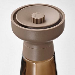 HALVTOM, Мельница для специй, стекло/коричневая, 19 см/ 2 шт