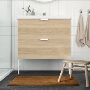 SÖDERSJÖN, Коврик для ванной, желто-коричневый, 50x80 см,